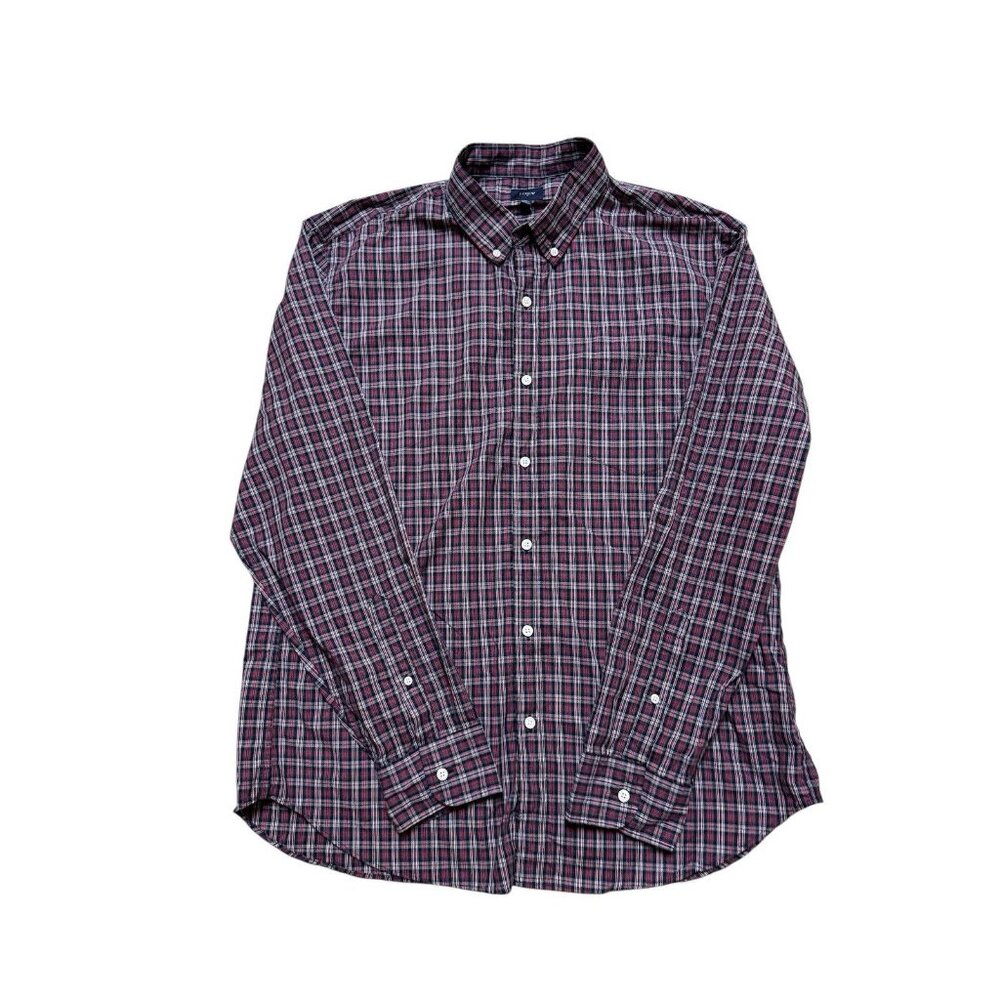 J.Crew Mens XL Plaid Button Down Shirt Red Green Cotton NWT $59.50
